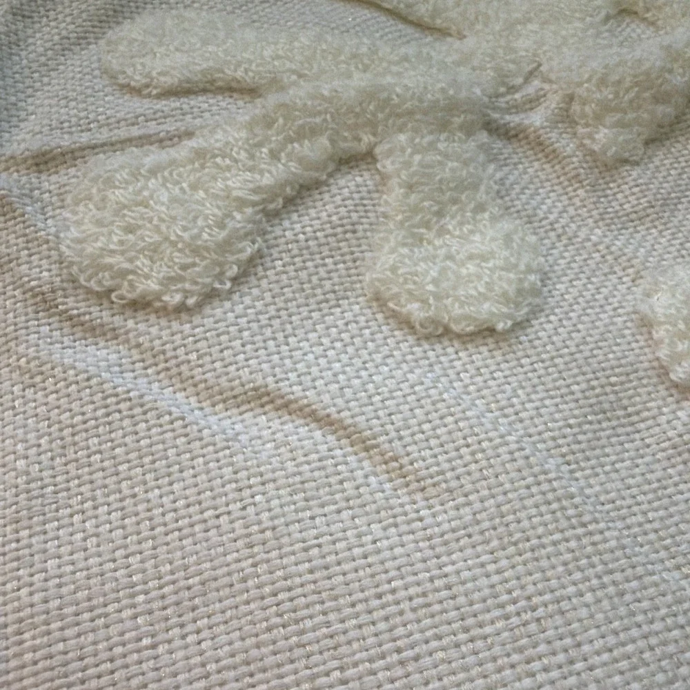 Lot of 5 Christmas White & Gold Christmas theme Embroidered soft pillow covers